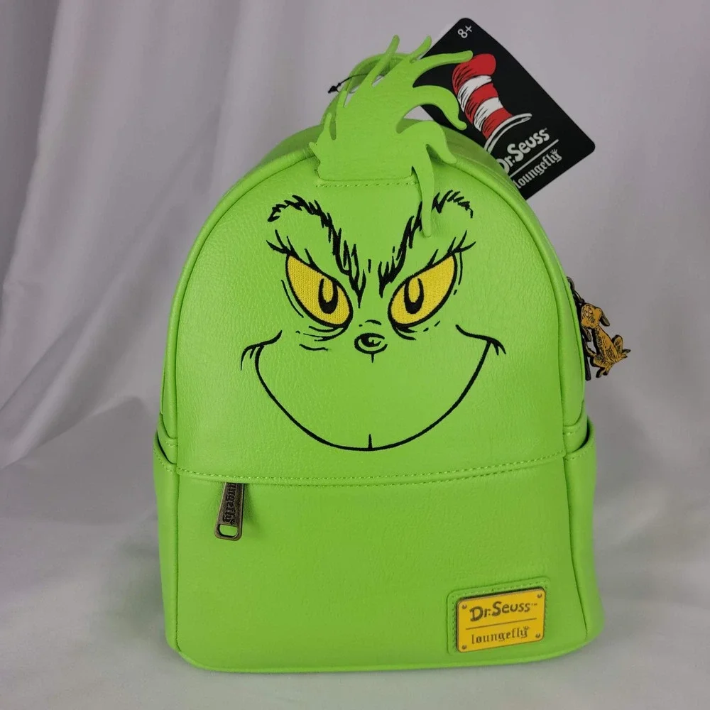 Loungefly Dr Seuss The Grinch Cosplay Mini Backpack Green  NWT